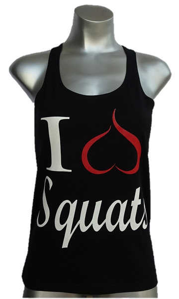 I LOVE SQUATS Tank Top Black